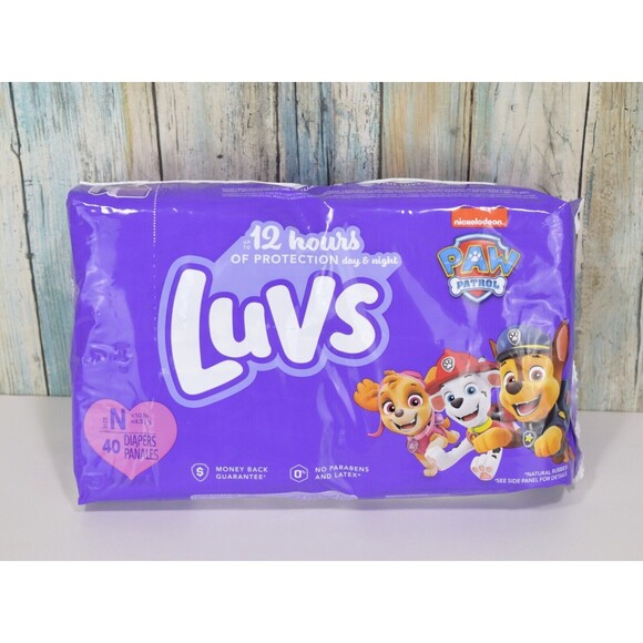 Luvs Newborn Diapers 40 Count 12-Hour Protection Up To 10lbs SEALED - Picture 2 of 6